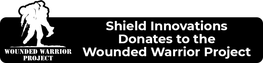 An EZRide banner graphic stating that for every EZRide purchased Shield Innovation will donate to the Wounded Warrior Project